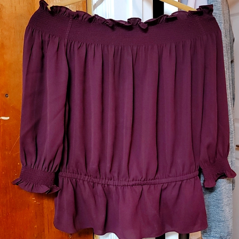 Purple Off shoulder/crop top